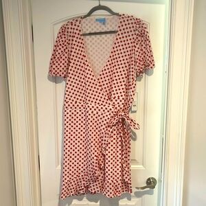 Red and white Draper James RSVP dress